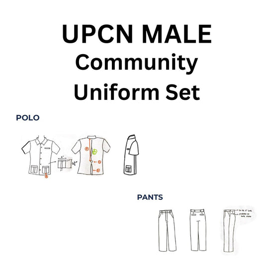 UPCN MALE Community Uniform (White Polo + Black Pants)